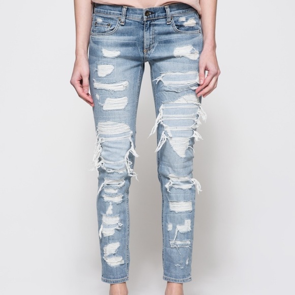 rag & bone Pants - [rag and bone] dre distressed brigade jeans